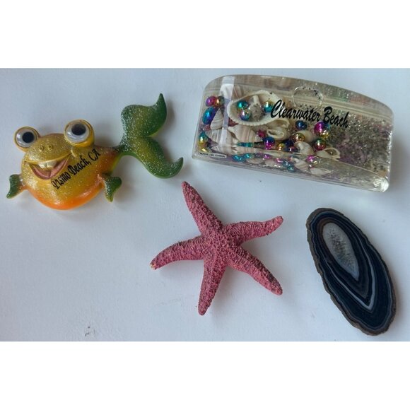 MIXED Lot of 4 Collectible Fridge Magnets Beach Outdoor Theme (READ-SEE PHOTOS) - Picture 1 of 16